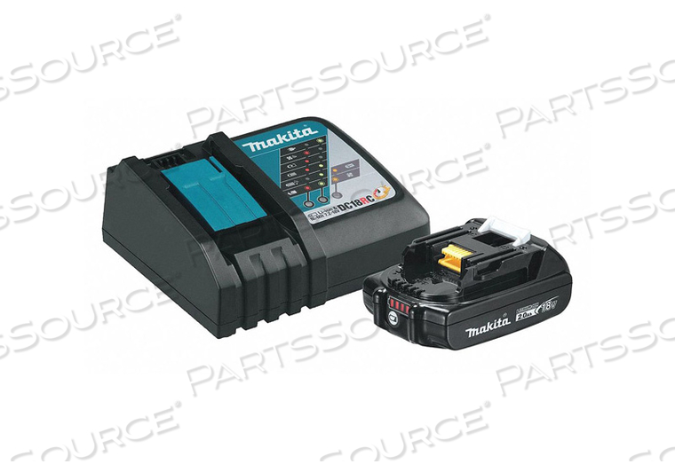 LXT COMPACT POWER TOOL BATTERY & RAPID CHARGER STARTER PK, 2.0AH, LI-ION, 18V by Makita