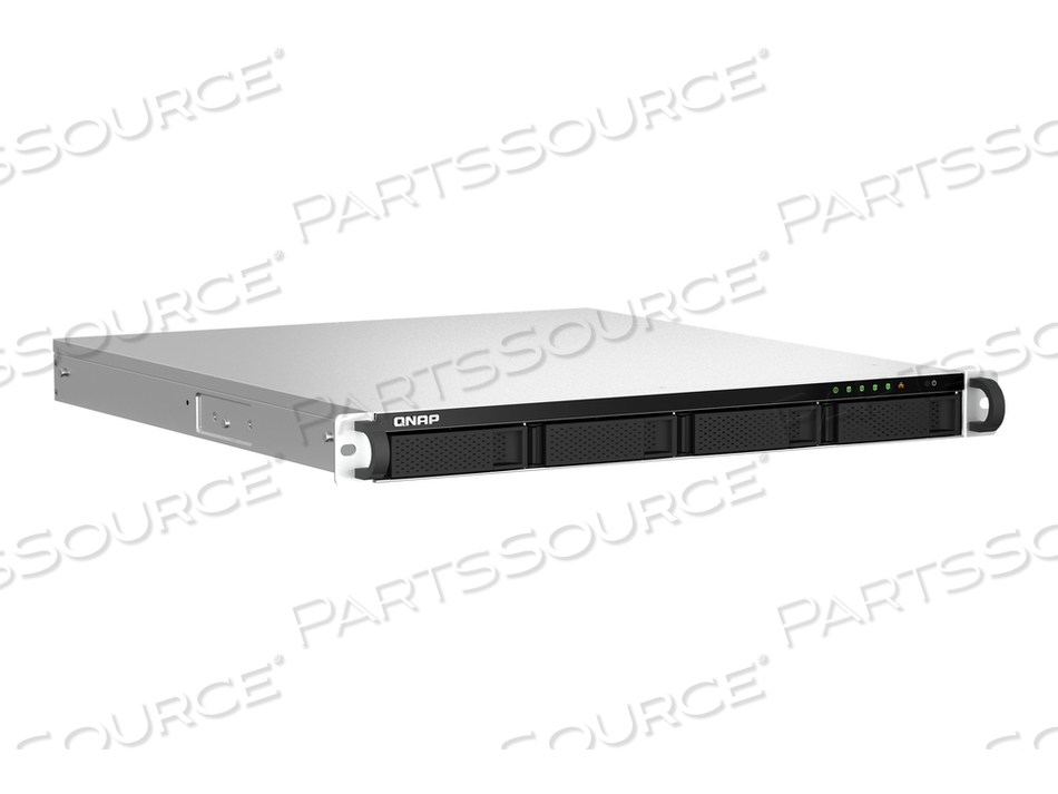 TS-464U, NAS SERVER, 4 BAYS, RACK-MOUNTABLE, SATA 6GB/S, RAID 0, 1, 5, 6, 10, JBOD, RAM 8 GB, 2.5 GIGABIT ETHERNET, ISCSI SUPPORT, 1U by QNAP Security