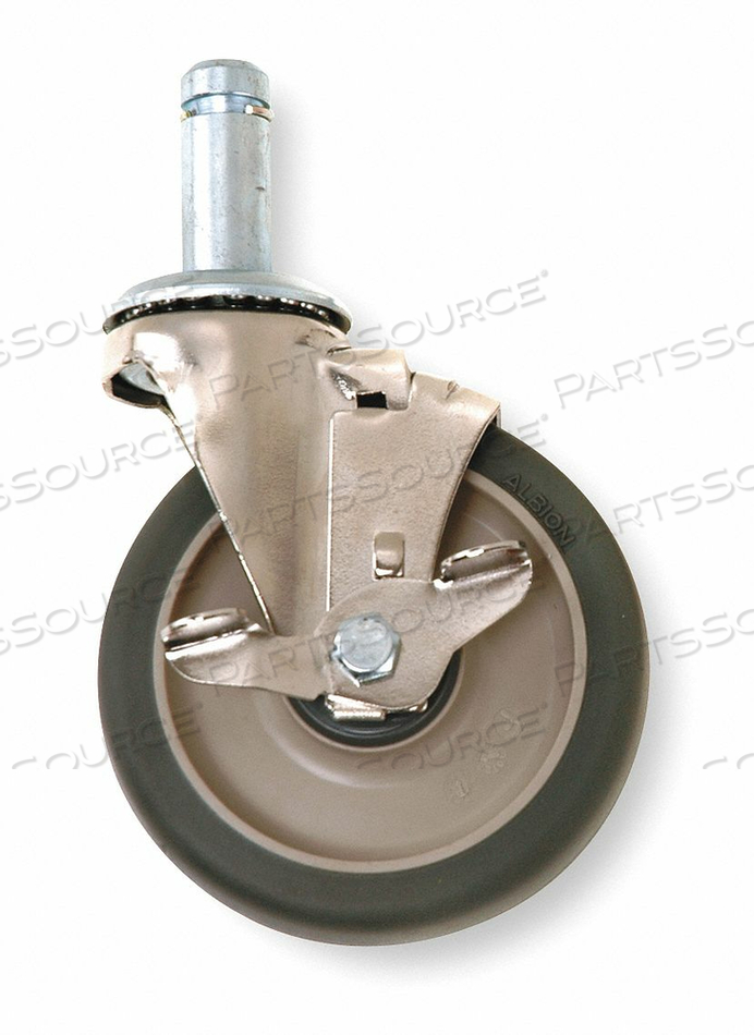 METRO 5MPBX 5" POLYURETHANE SWIVEL/BRAKE STEM CASTER FOR METROMAX INDUSTRIAL PLASTIC SHELVING RACKS by Intermetro Industries (Emerson) METRO 5MPBX 5" POLYURETHANE SWIVEL/BRAKE STEM CASTER FOR METROMAX INDUSTRIAL PLASTIC SHELVING RACKS by Intermetro Industries (Emerson)