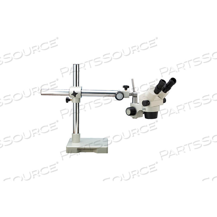 LX MICROSCOPES BY UNITRON SYSTEM 250 BINOCULAR MICROSCOPE, SINGLE BOOM STAND, 6.5X-45X 