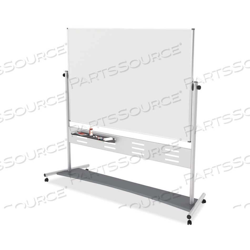 MASTERVISION MAGNETIC DOUBLE-SIDED DRY-ERASE MOBILE REVOLVING EASEL 48" X 72", GRAY by MasterVision MASTERVISION MAGNETIC DOUBLE-SIDED DRY-ERASE MOBILE REVOLVING EASEL 48" X 72", GRAY by MasterVision