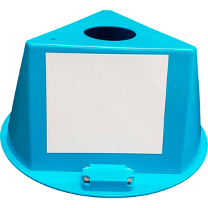 INVENTORY CONTROL CONE, 3 SIDED WITH MAGNETS & DRY ERASE DECALS - TURQUOISE by Cee-Jay Research & Sales, LLC