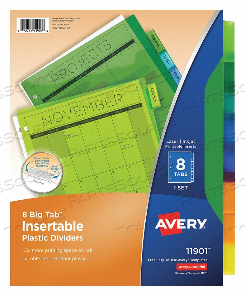 BINDER DIVIDER INSERTABLE MULTICOLOR by Avery