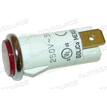 SIGNAL LIGHT1/2" RED 250V 