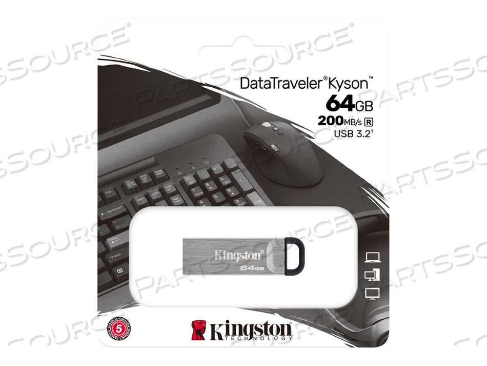 USB FLASH DRIVES HIGH-PERFORMANCE 64GB, USB 3.2 GEN 1 by Kingston Technology