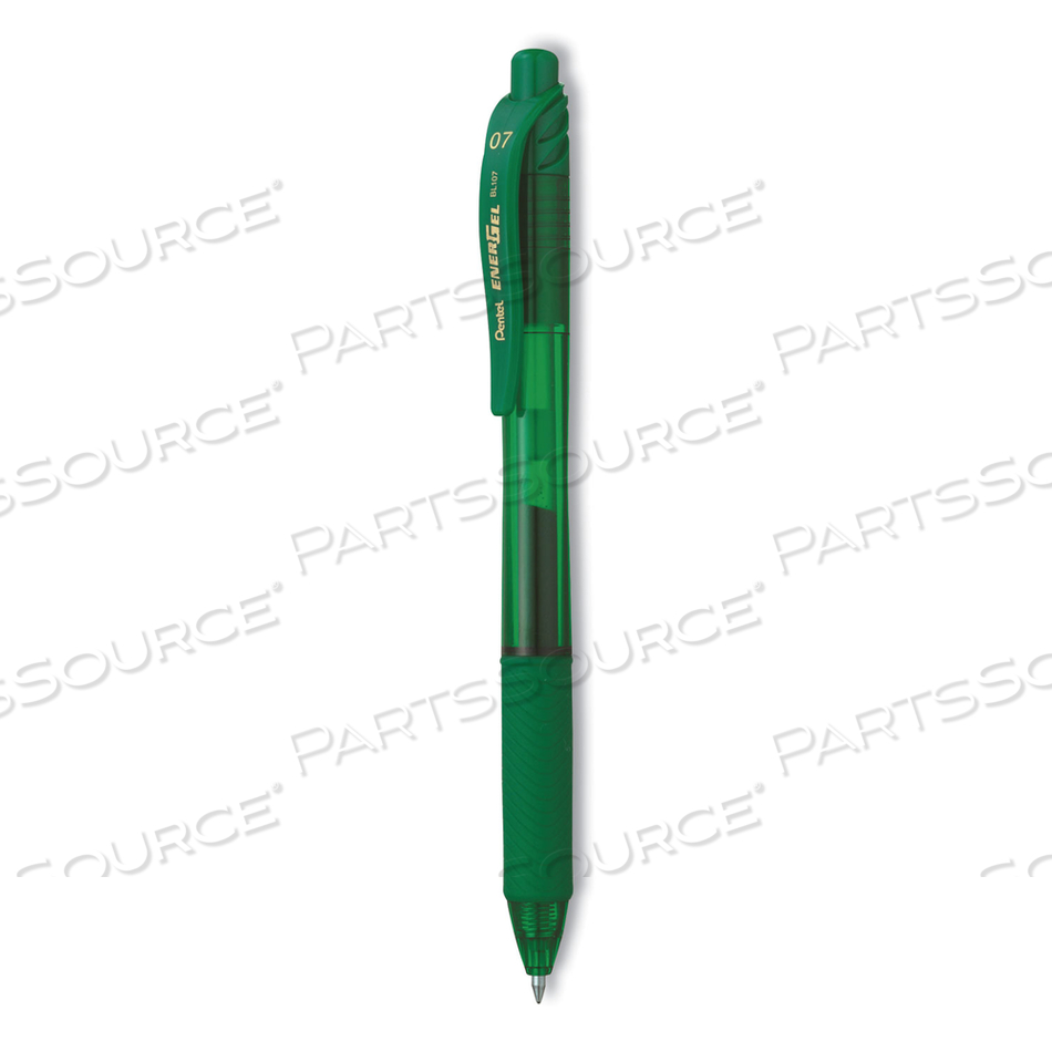 ENERGEL-X GEL PEN, RETRACTABLE, MEDIUM 0.7 MM, GREEN INK, GREEN BARREL by Pentel of America
