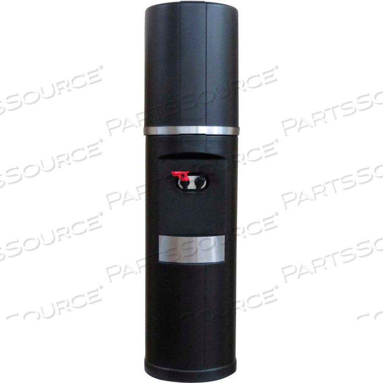 AQUAVERVE FAHRENHEIT MODEL COMMERCIAL HOT/COLD BOTTLED WATER COOLER DISPENSER - BLACK W/ SILVER TRIM 