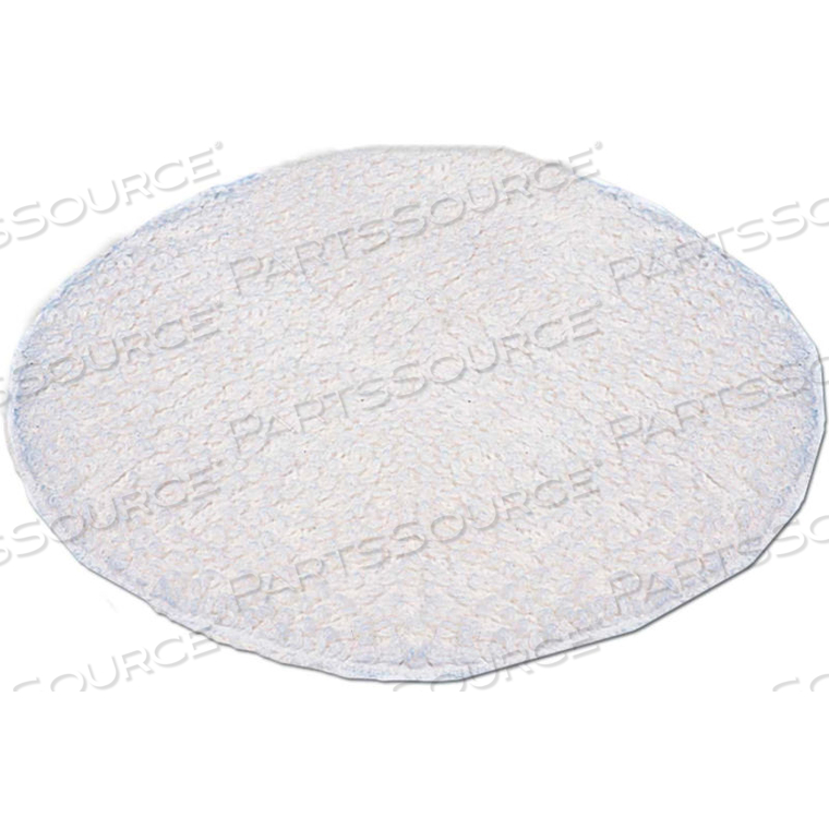 21" CARPET BONNET, WHITE, 6 PER CASE 