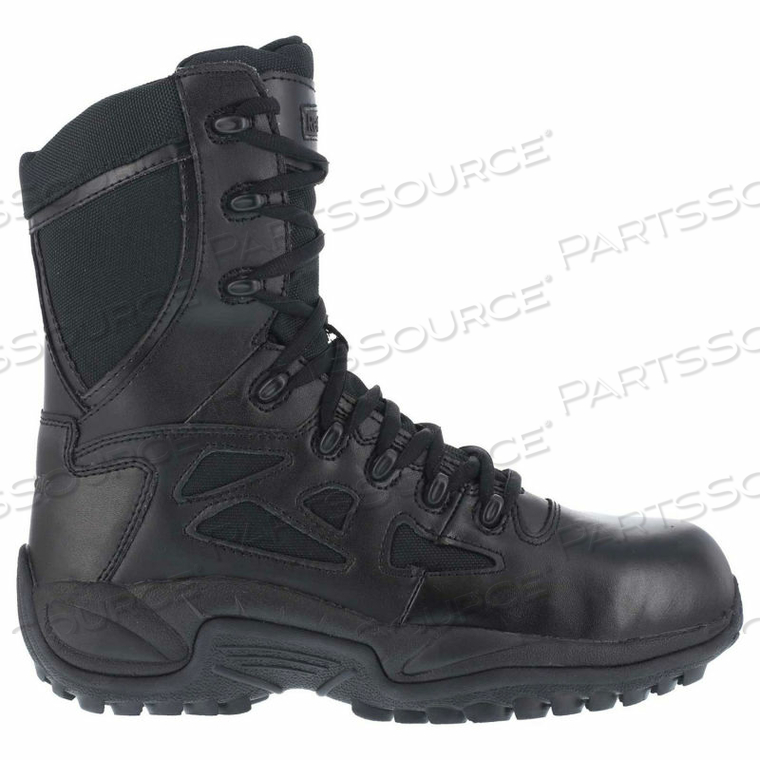 RB8874 MEN'S STEALTH 8" BOOT WITH SIDE ZIPPER, BLACK, SIZE 5.5 M 