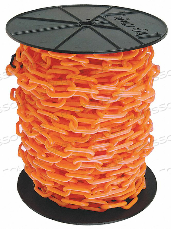 PLASTIC CHAIN 2IN X 125 FT. ORANGE by Mr. Chain