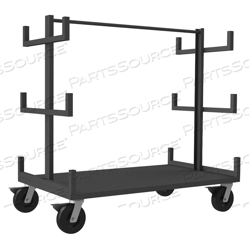 MOBILE BAR & PIPE RACK, 3,600 LB LOAD CAPACITY, 11 1/8 IN DECK HT, PHENOLIC, GRAY by Approved Vendor MOBILE BAR & PIPE RACK, 3,600 LB LOAD CAPACITY, 11 1/8 IN DECK HT, PHENOLIC, GRAY by Approved Vendor