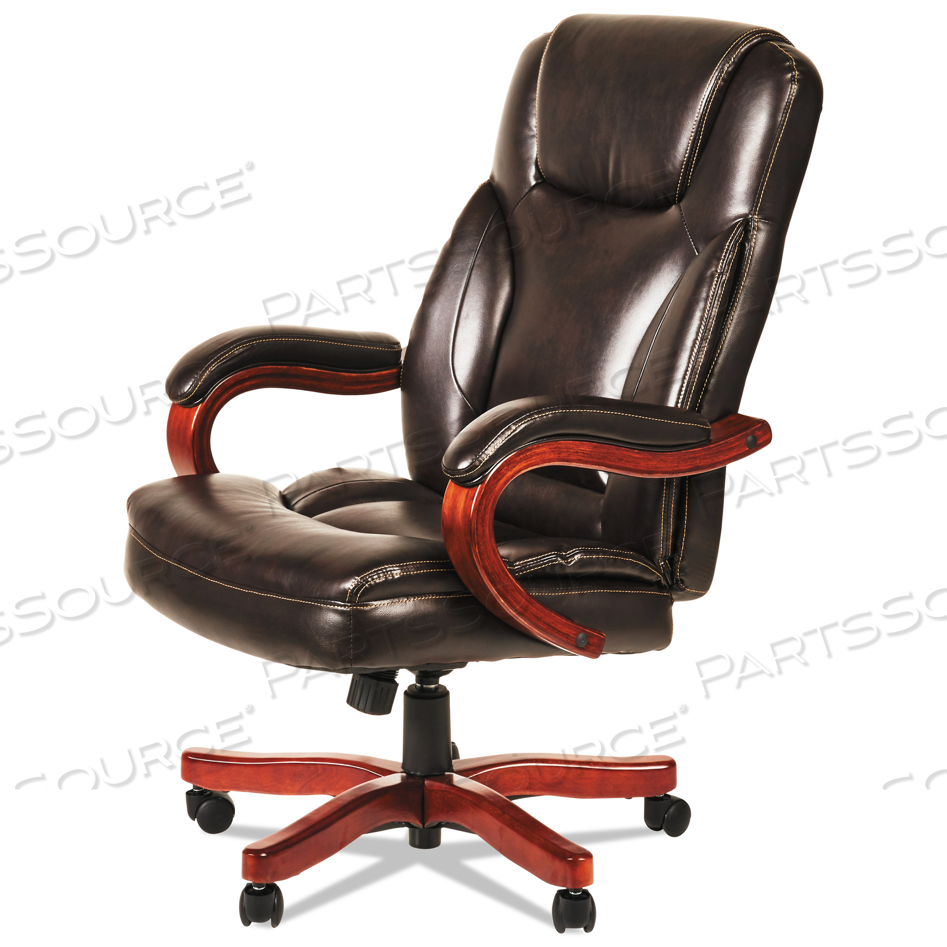 HON 2090 Pillow-Soft Series Executive Leather High-Back Swivel/Tilt Chair Burgundy