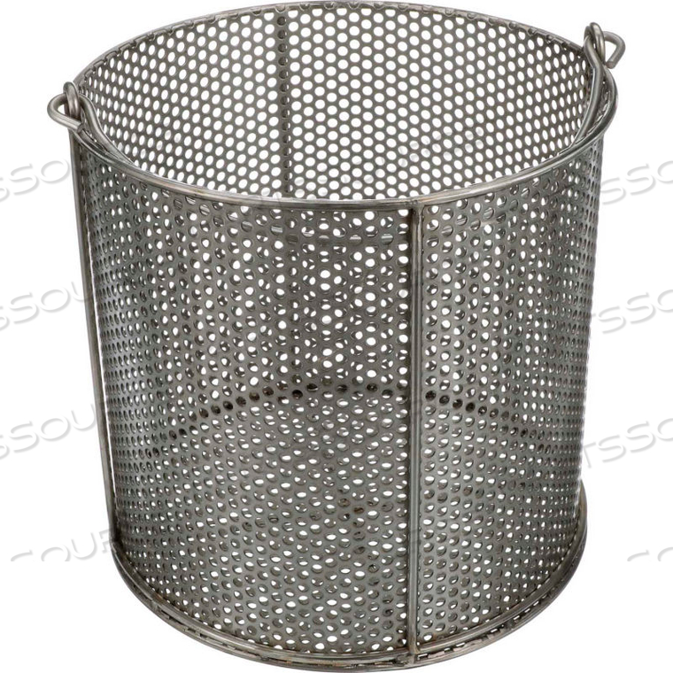 PERFORATED ROUND BASKET 12-3/4"DIA X 12-5/16"H STAINLESS STEEL - PRICE EACH FOR QTY 5+ 