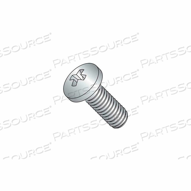10-32 X 1" MACHINEW SCREW - PHILLIPS PAN HEAD - STEEL - ZINC PLATED - PKG OF 100 by Titan Fasteners