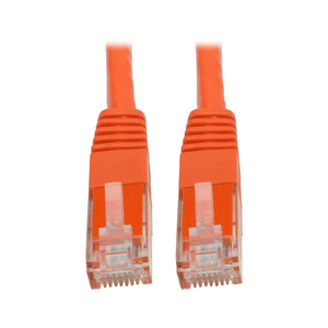 CAT6 GIGABIT MOLDED (UTP) ETHERNET CABLE (RJ45 M/M), POE, ORANGE, 100 FT. by Tripp Lite CAT6 GIGABIT MOLDED (UTP) ETHERNET CABLE (RJ45 M/M), POE, ORANGE, 100 FT. by Tripp Lite