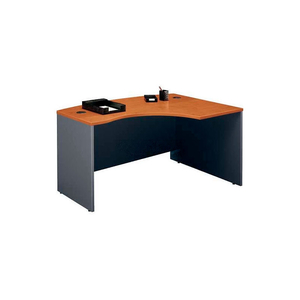 L-DESK WITH BOW FRONT AND RIGHT RETURN - 42" NATURAL CHERRY - SERIES C by Bush Industries