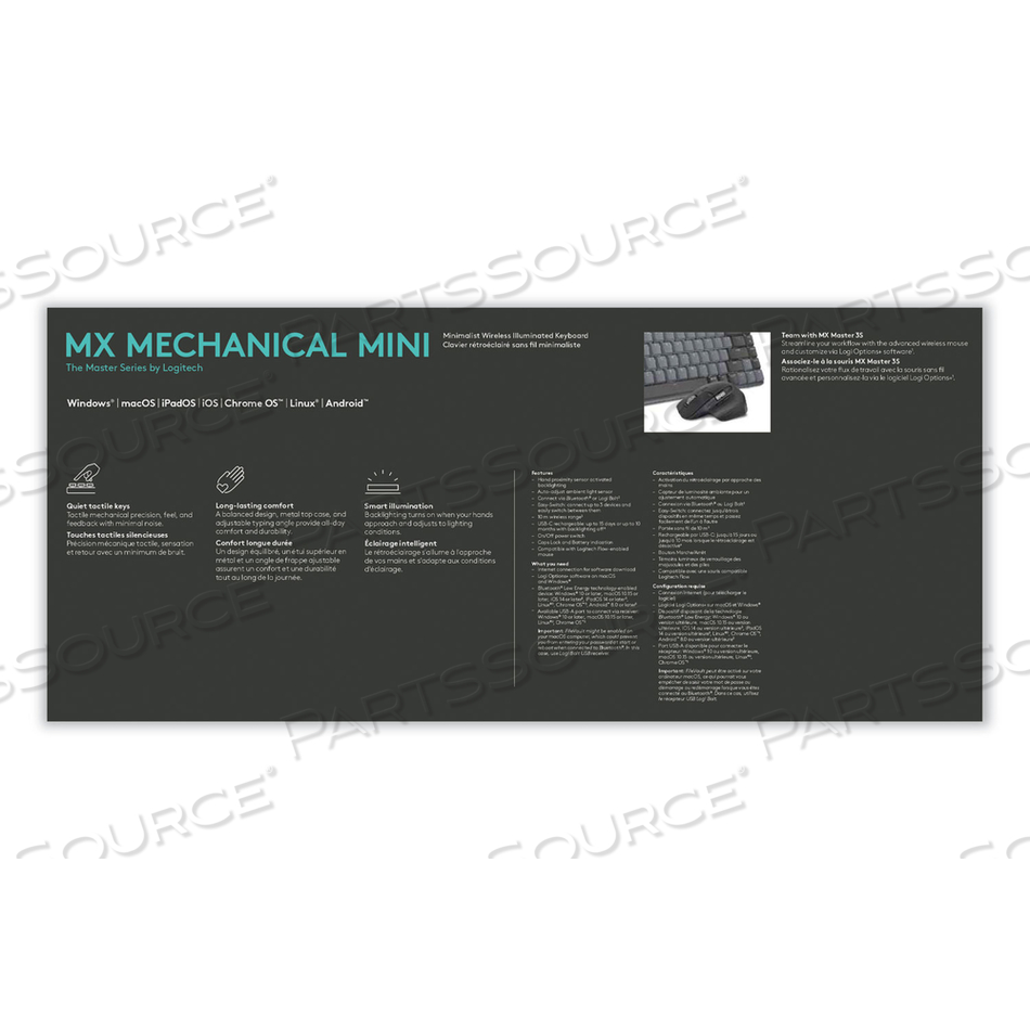 LOGITECH MX MECHANICAL MINI WIRELESS ILLUMINATED KEYBOARD, KEYBOARD INPUT DEVICE by Logitech LOGITECH MX MECHANICAL MINI WIRELESS ILLUMINATED KEYBOARD, KEYBOARD INPUT DEVICE by Logitech