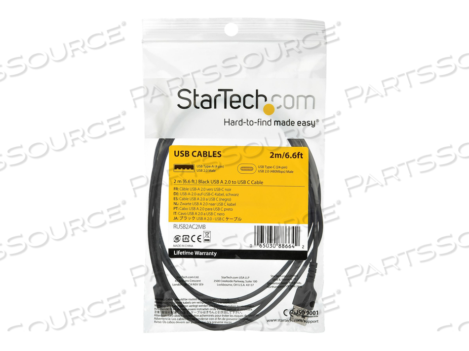 2M USB A TO USB C CHARGING CABLE, DURABLE FAST CHARGE & SYNC USB 2.0 TO USB TYPE C DATA CORD, RUGGED TPE JACKET ARAMID FIBER M/M 3A BLACK, S by StarTech.com Ltd. 2M USB A TO USB C CHARGING CABLE, DURABLE FAST CHARGE & SYNC USB 2.0 TO USB TYPE C DATA CORD, RUGGED TPE JACKET ARAMID FIBER M/M 3A BLACK, S by StarTech.com Ltd.
