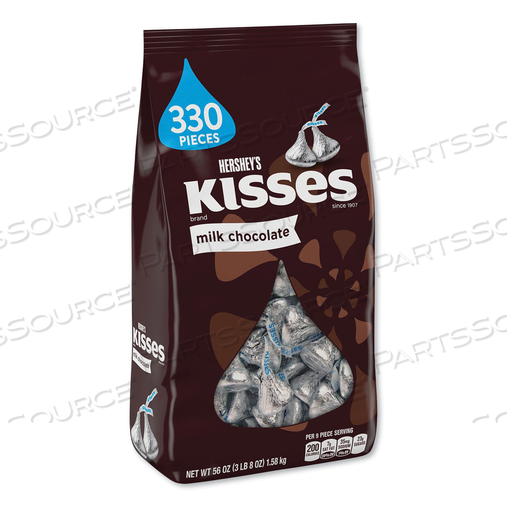 KISSES, MILK CHOCOLATE, SILVER WRAPPERS, 56 OZ BAG by Hershey's KISSES, MILK CHOCOLATE, SILVER WRAPPERS, 56 OZ BAG by Hershey's