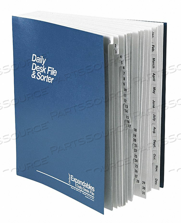 ALPHA/MONTLHY EXPANDABLE FILE BLACK BLUE by Tops