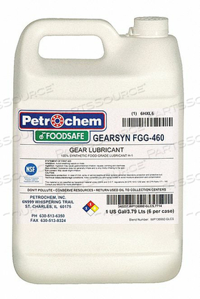 FOOD GRADE SYNTHETIC GEAR OIL ISO 460 by Petrochem FOOD GRADE SYNTHETIC GEAR OIL ISO 460 by Petrochem