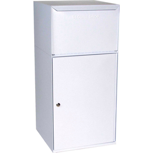 COLLECTION VAULT MAILBOX AND PARCEL DROP DVCS0023 - FREE STANDING - FRONT ACCESS - WHITE by Dvault Company