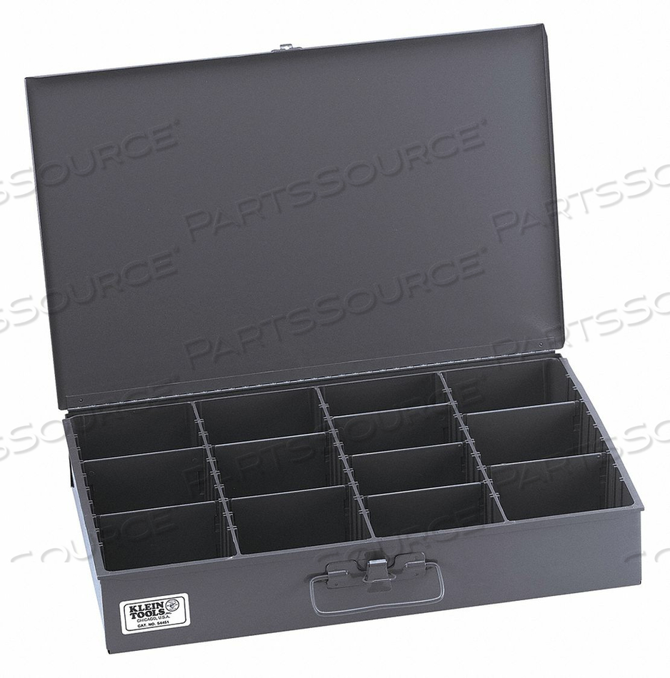 EXTRA-LARGE PARTS-STORAGE BOX, ADJUSTABLE COMPARTMENT by Klein Tools