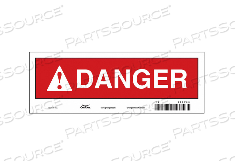 SAFETY SIGN 10 W 3-1/2 H 0.004 THICK 
