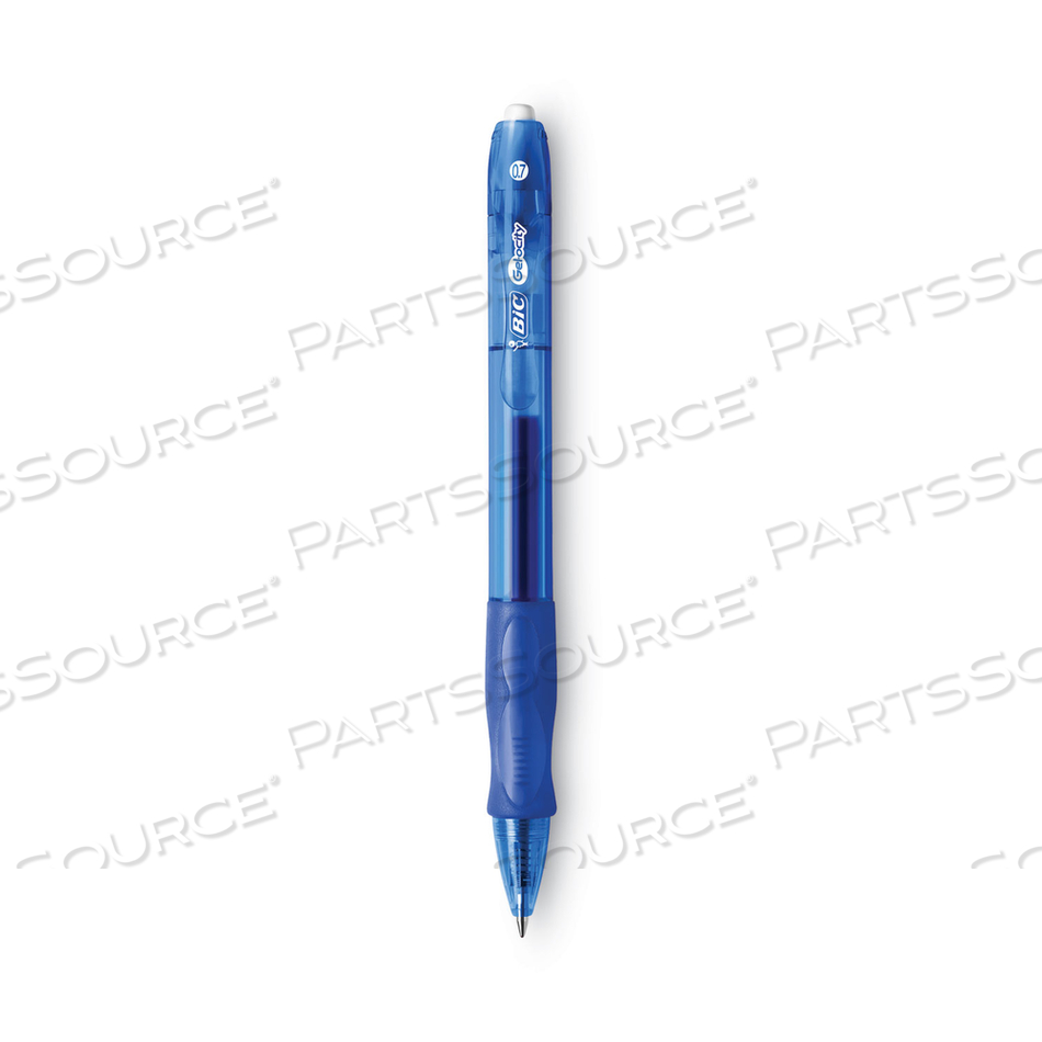 GEL-OCITY GEL PEN, RETRACTABLE, MEDIUM 0.7 MM, BLUE INK, TRANSLUCENT BLUE BARREL by BIC