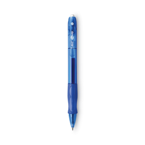 GEL-OCITY GEL PEN, RETRACTABLE, MEDIUM 0.7 MM, BLUE INK, TRANSLUCENT BLUE BARREL, DOZEN by BIC