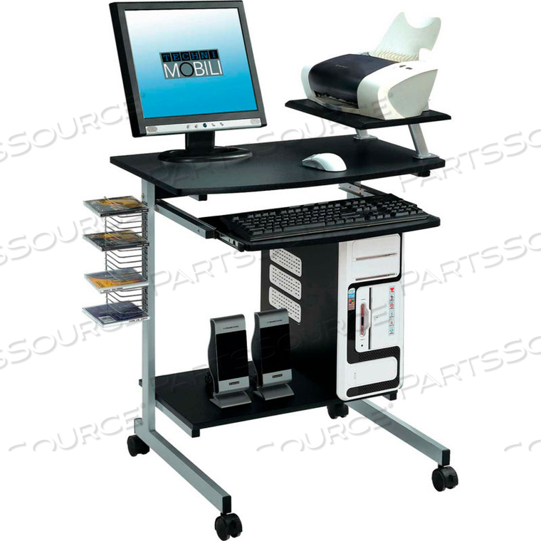 TECHNI MOBILI COMPACT GRAPHITE GRAY COMPUTER DESK, 27-1/2"W X 19"D X 36"H by Rta Products LLC TECHNI MOBILI COMPACT GRAPHITE GRAY COMPUTER DESK, 27-1/2"W X 19"D X 36"H by Rta Products LLC