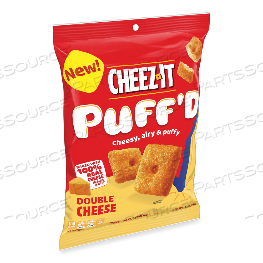 PUFF'D CRACKERS, DOUBLE CHEESE, 3 OZ BAG by Cheez-It