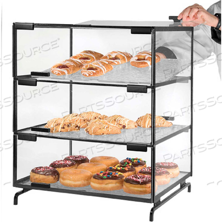 3 LEVEL PASTRY CASE 16"W X 23"D X 20"H BLACK 