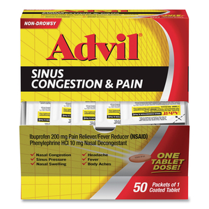 SINUS CONGESTION AND PAIN RELIEF, 50/BOX by Advil