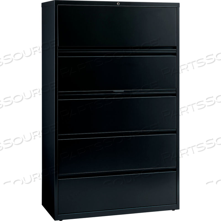 HL10000 SERIES LATERAL FILE 42" WIDE 5-DRAWER - BLACK by Hirsh HL10000 SERIES LATERAL FILE 42" WIDE 5-DRAWER - BLACK by Hirsh