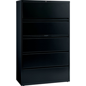 HL10000 SERIES LATERAL FILE 42" WIDE 5-DRAWER - BLACK by Hirsh