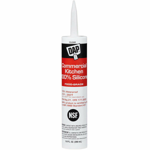 COMMERCIAL KITCHEN 100% SILICONE SEALANT - 9.8 OZ., CLEAR - by DAP Products Inc.
