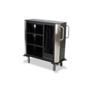 PLASTIC SUITE CART W/STAINLESS STEEL CORNERS & HANDLES, BLACK by Forbes Industries