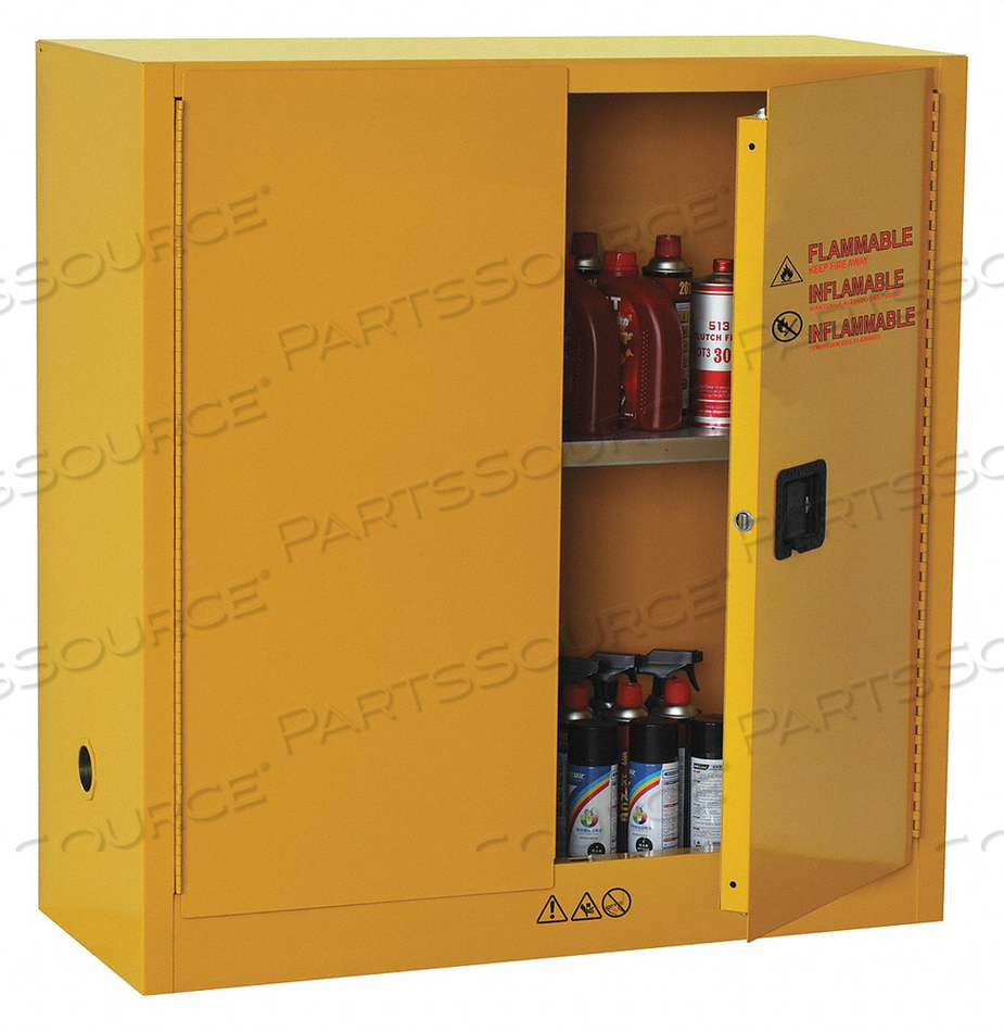 FLAMMABLE SAFETY CABINET 30 GAL. YELLOW by Condor