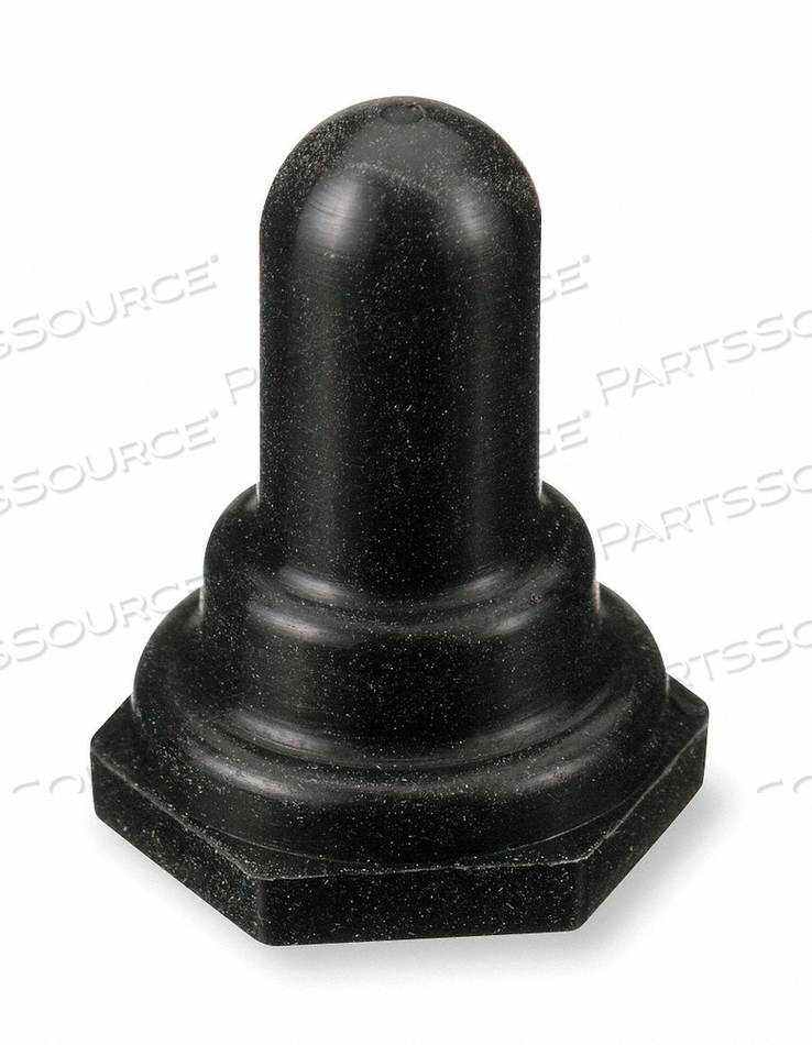 TOGGLE SWITCH BOOT BLACK RUBBER by Hubbell Incorporated, Wiring Device-Kellums