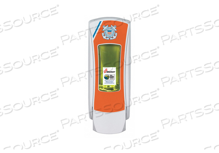 SOAP DISPENSER 1250ML WHITE/ORANGE by Skilcraft