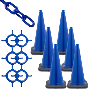 TRAFFIC CONE & CHAIN KIT - BLUE by Mr. Chain