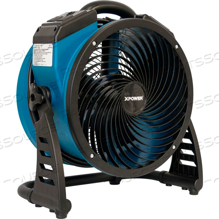 1300 CFM 4 SPEED INDUSTRIAL AXIAL AIR MOVER, BLOWER, FAN WITH BUILD-IN POWER OUTLETS by Xpower Manufacure, Inc 1300 CFM 4 SPEED INDUSTRIAL AXIAL AIR MOVER, BLOWER, FAN WITH BUILD-IN POWER OUTLETS by Xpower Manufacure, Inc