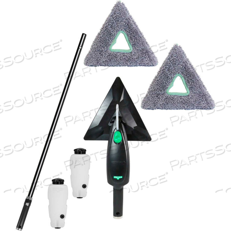STINGRAY 5' REFILLABLE SYSTEM MICROFIBER KIT, 50-1/2" HANDLE - BLACK by Unger