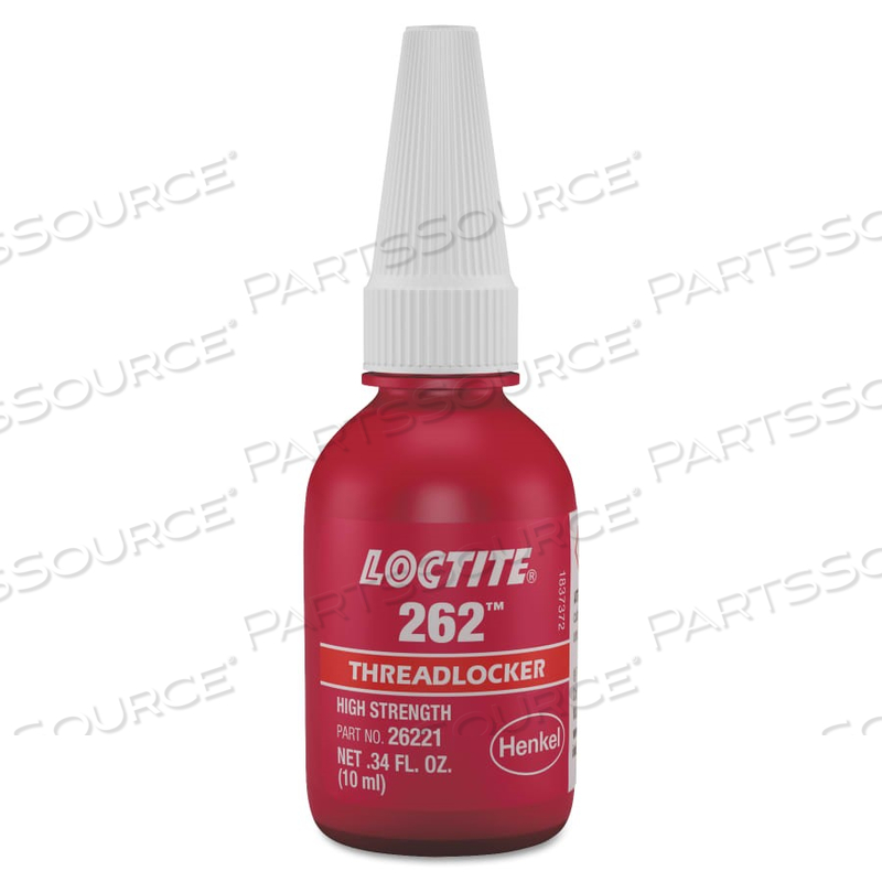 26221 LOCTITE THREAD SEALANT,# 262 THREAD LOCKER,MEDIUM TO HIGH STRENGTH,10 ML BOTTLE .34 OZ by Loctite Brand