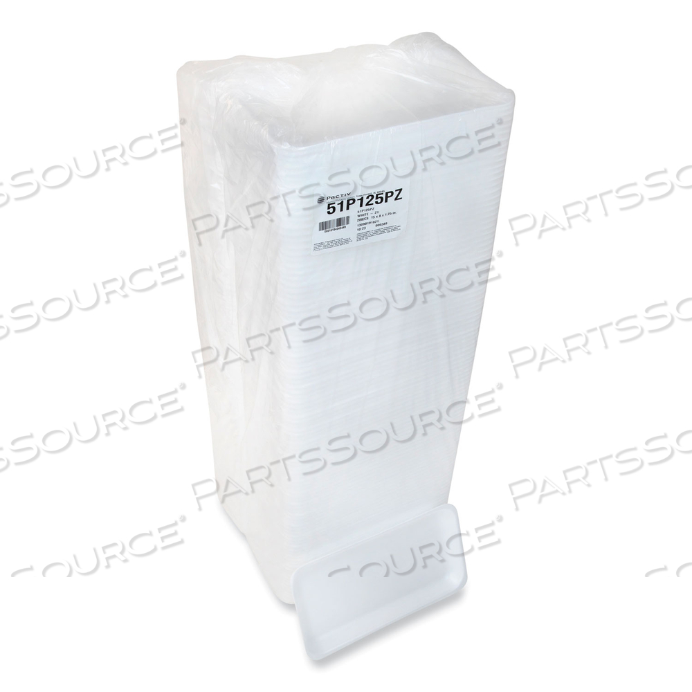 SUPERMARKET TRAY, #25PZ, 15 X 8 X 1.25, WHITE, FOAM by Pactiv