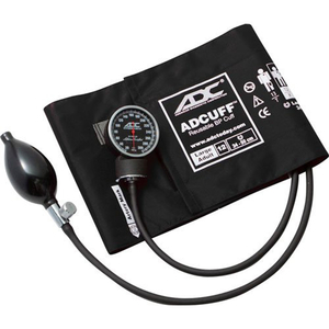 LARGE ADULT ANEROID SPHYGMOMANOMETER, BLACK by American Diagnostic Corporation (ADC)