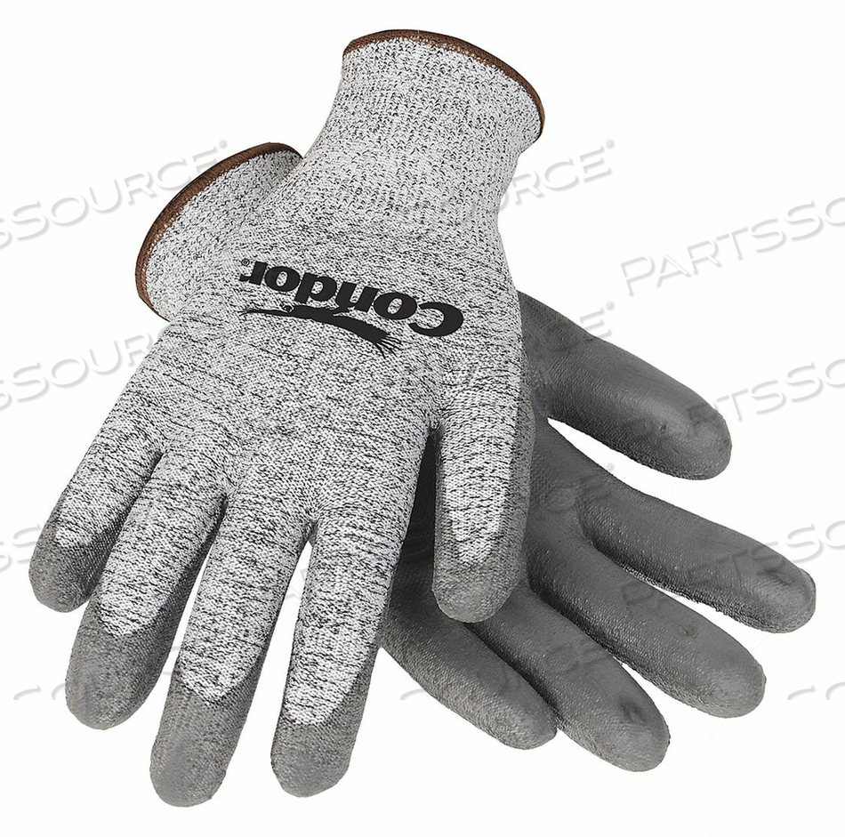 COATED GLOVES, KNIT MATERIAL HPPE, ANSI/ISEA ABRASION LEVEL 6, GLOVE COATING COVER PALM, GLOVE PERFORMANCE GENERAL PURPOSE, 1 PAIR by Condor