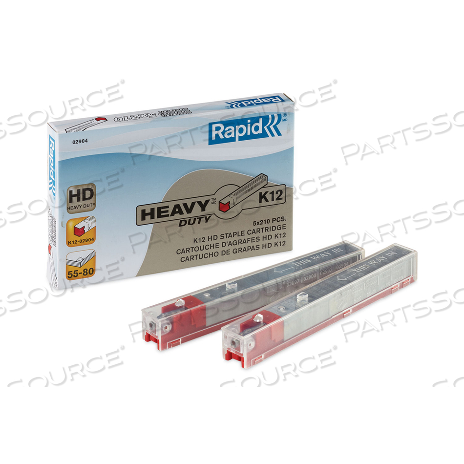 STAPLE CARTRIDGE, 0.47" LEG, 0.5" CROWN, STEEL, 210/CARTRIDGE, 5 CARTRIDGES/PACK by Rapid STAPLE CARTRIDGE, 0.47" LEG, 0.5" CROWN, STEEL, 210/CARTRIDGE, 5 CARTRIDGES/PACK by Rapid