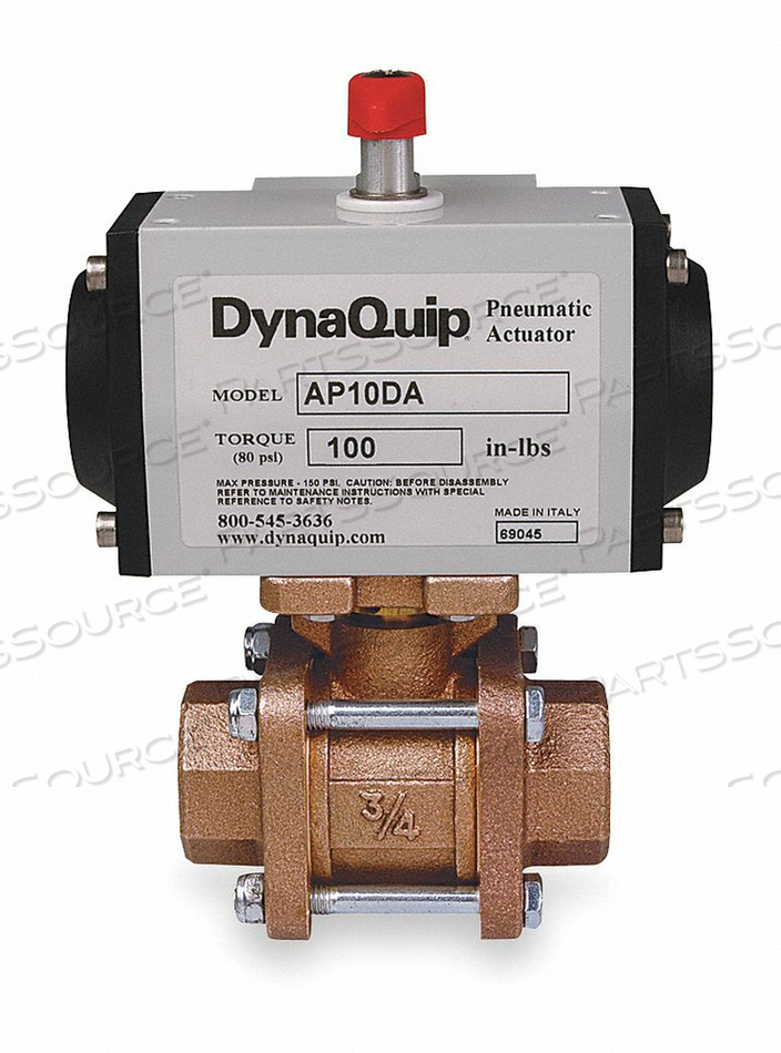 BALL VALVE PNEUMATIC SPRING RETURN 1/2IN by Dynaquip Controls BALL VALVE PNEUMATIC SPRING RETURN 1/2IN by Dynaquip Controls